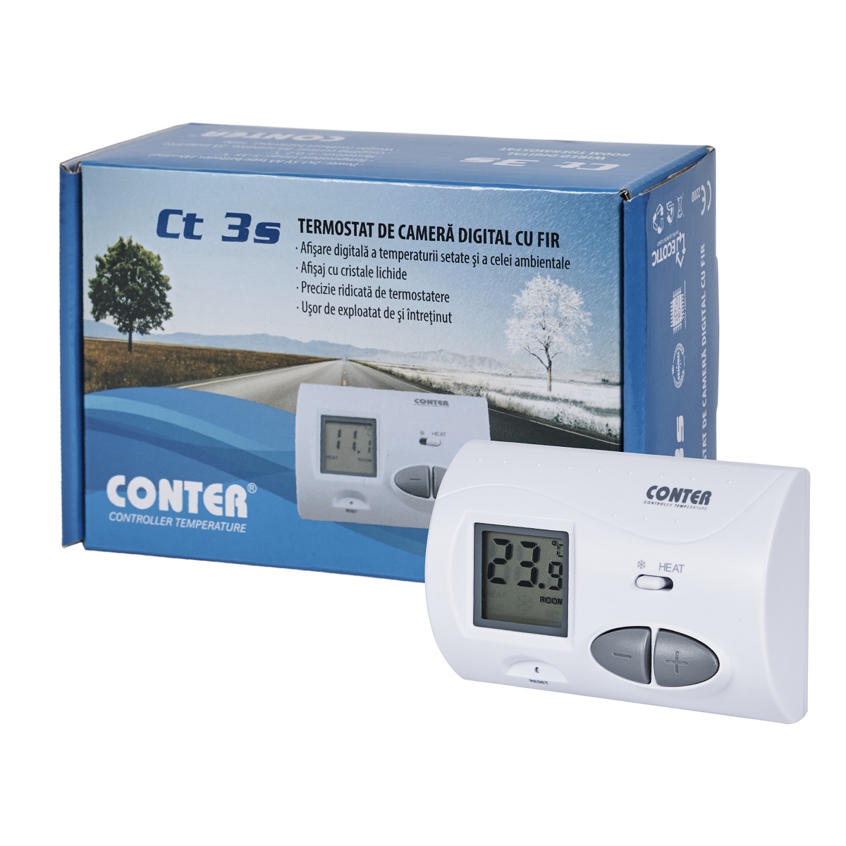 Termostat de camera digital cu fir Conter CT3S
