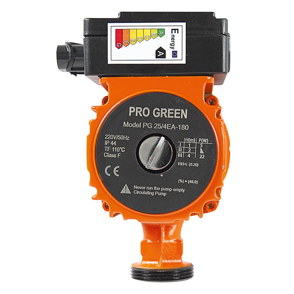 Pompa recirculare apa GreenPro PG 25/4EA-180, 10 Bar, 22W, ax 180 mm