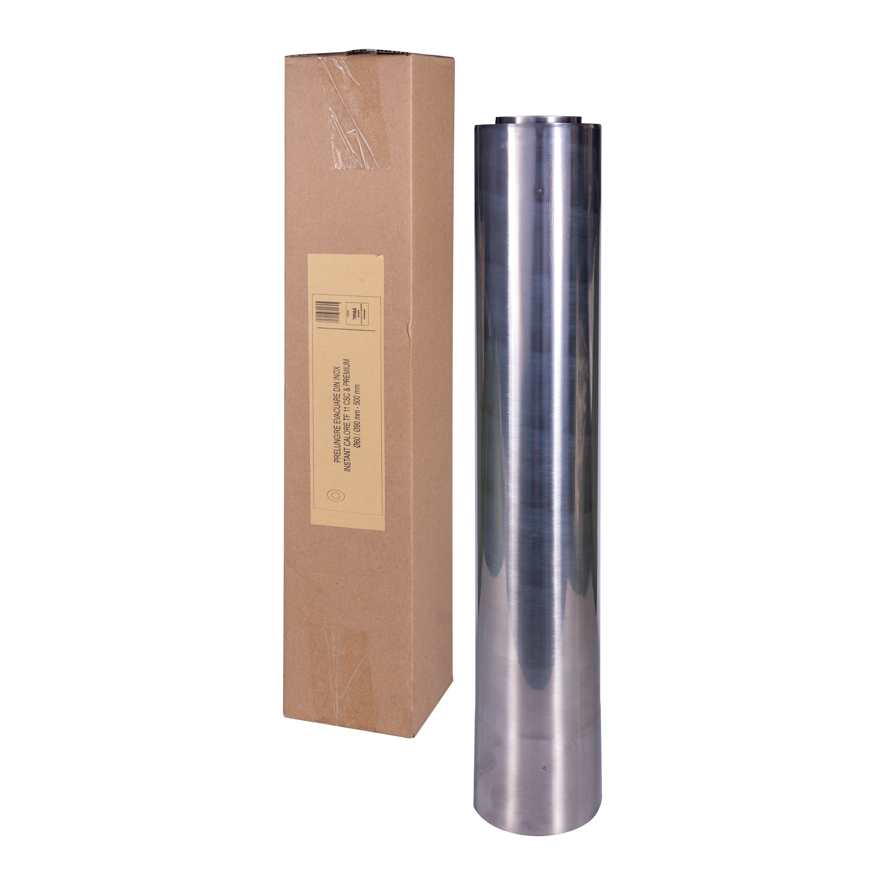 Prelungire evacuare instant gaz TFCSC11L, 50 cm, inox