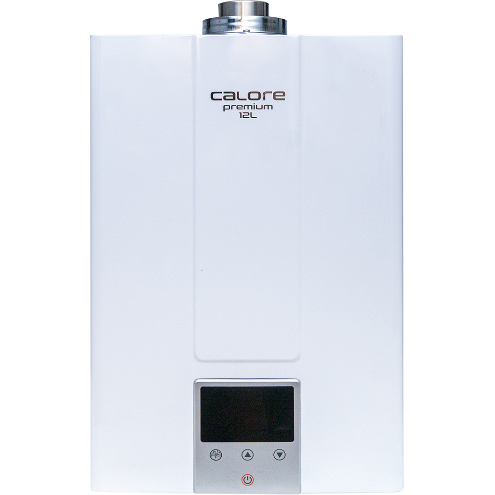 Instant apa calda pe gaz GPL/GN CALORE Premium, 24kW, 12/min, afisaj LED, alb