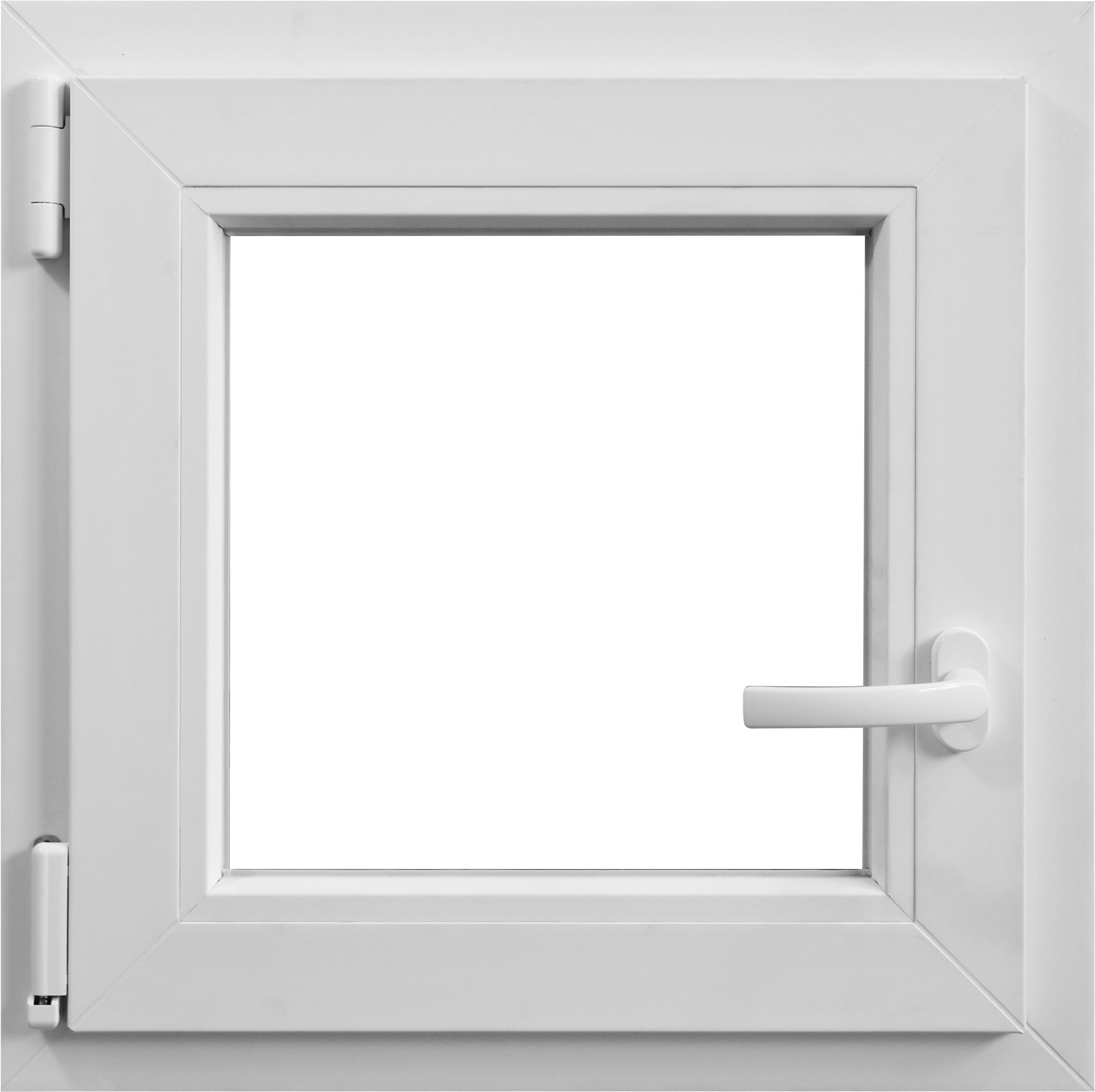 Fereastra termopan APLAST, PVC, 4 camere, 56 x 56 cm, deschidere batanta stanga, alb