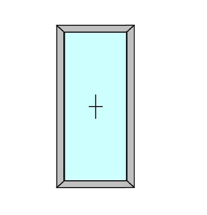 Fereastra termopan APLAST, PVC, 4 camere, 56 x 116 cm, deschidere fixa, alb