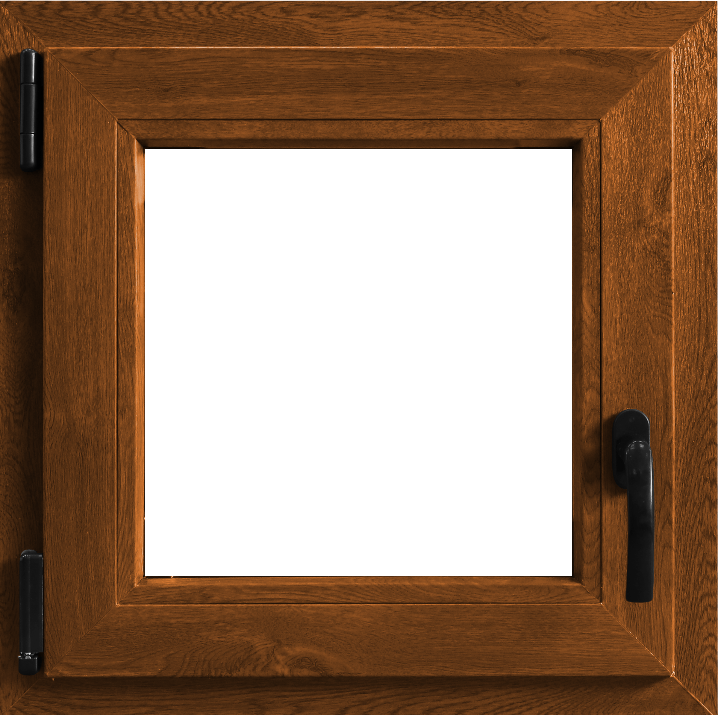 Fereastra termopan APLAST, PVC, 6 camere, 56 x 56 cm, deschidere oscilobatanta stanga, maro inchis