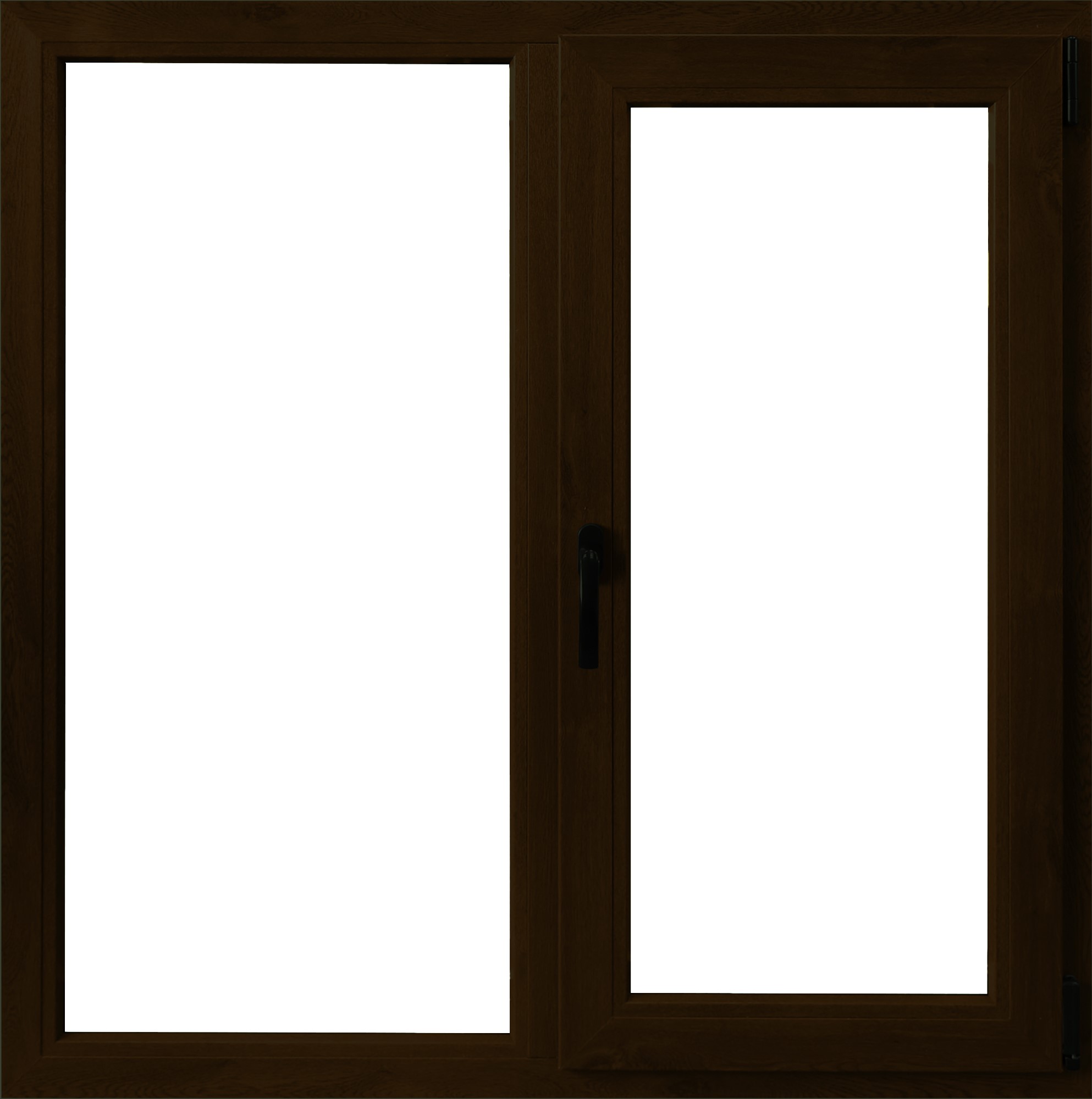 Fereastra termopan APLAST, PVC, 6 camere, 136 x 116 cm, deschidere oscilobatanta dreapta, maro inchis