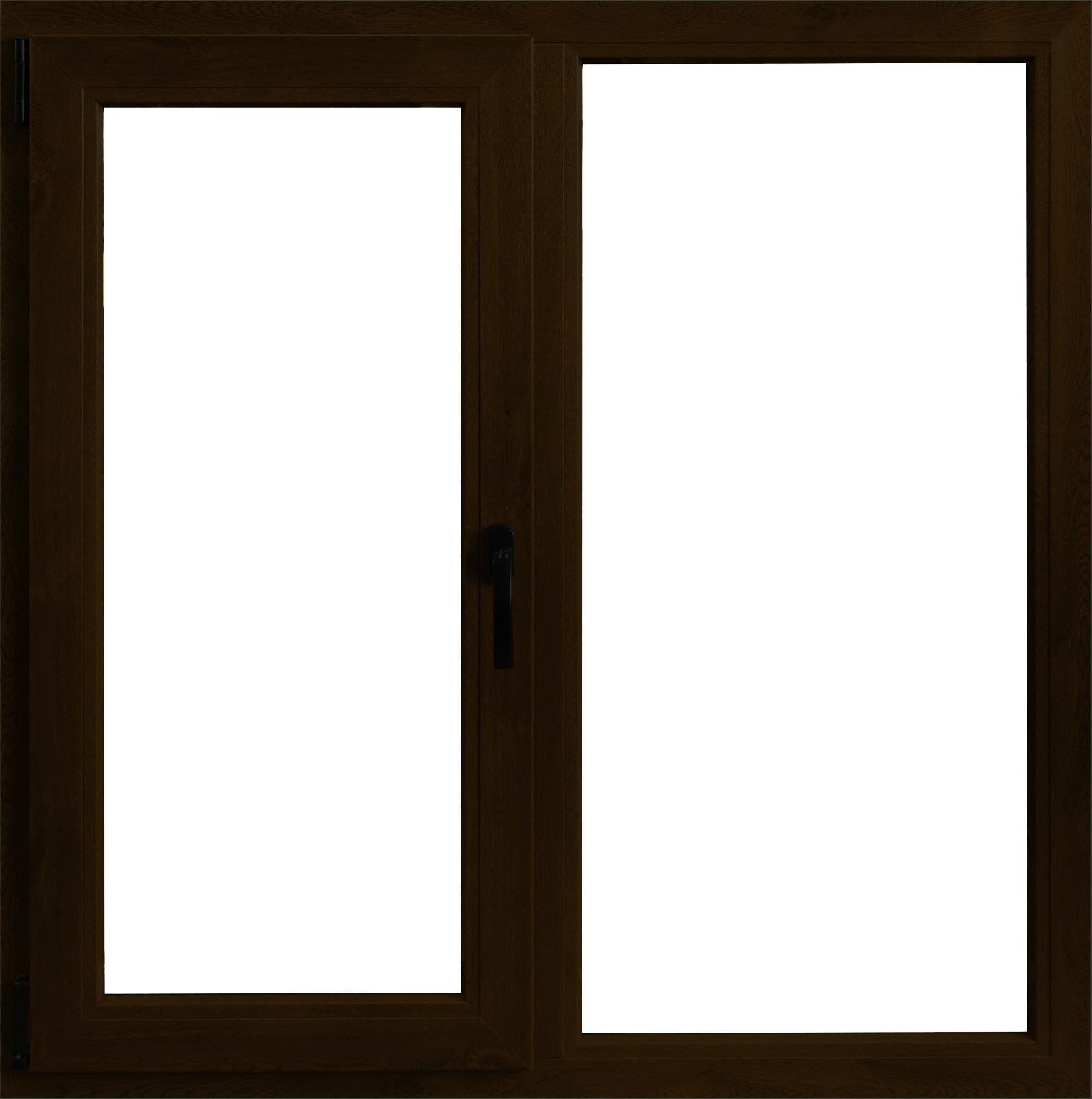 Fereastra termopan APLAST, PVC, 6 camere, 156 x 116 cm, deschidere oscilobatanta stanga, maro inchis