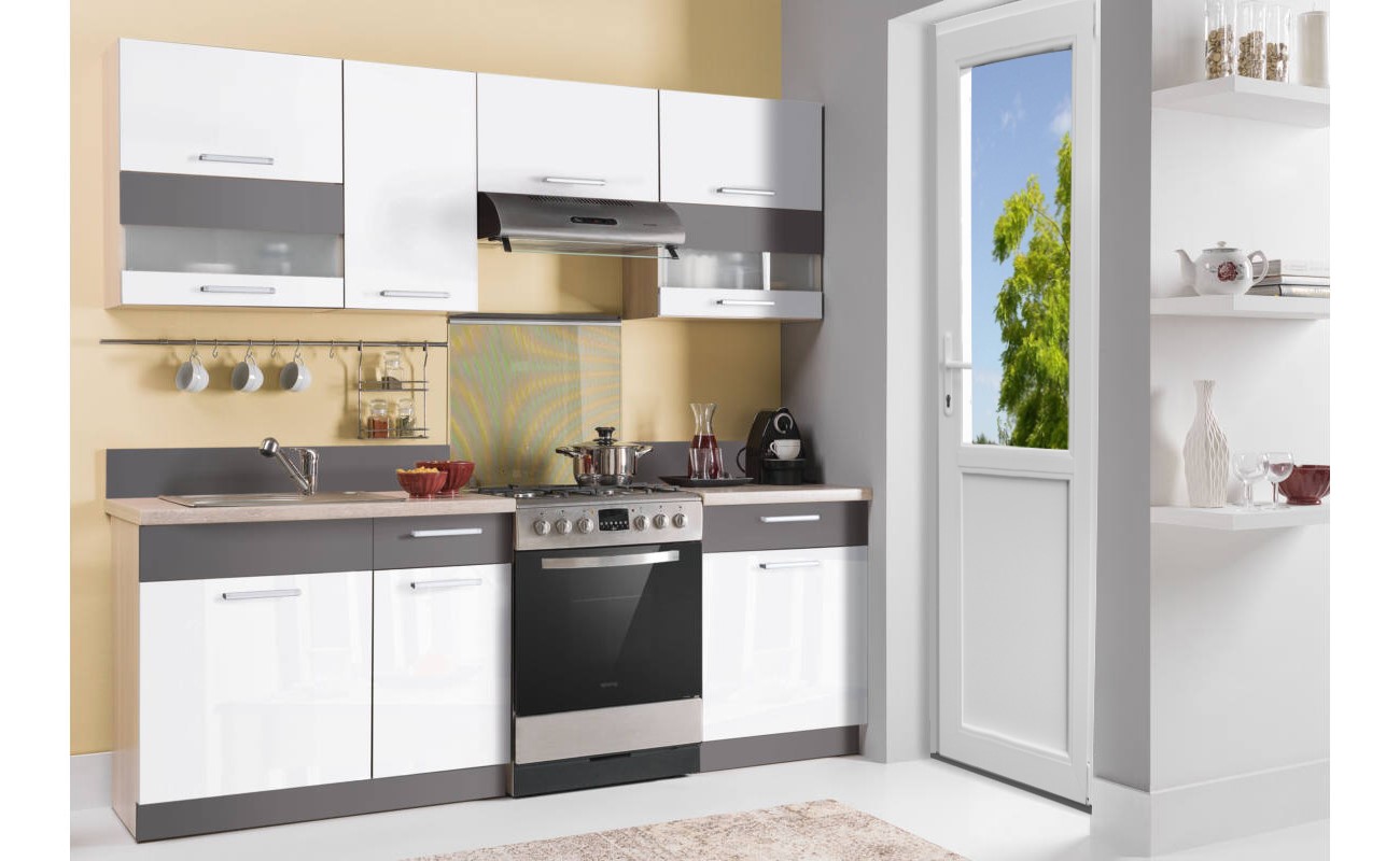 Usa exterior APLAST, cu geam, stanga, PVC, 78 x 205 cm, alb