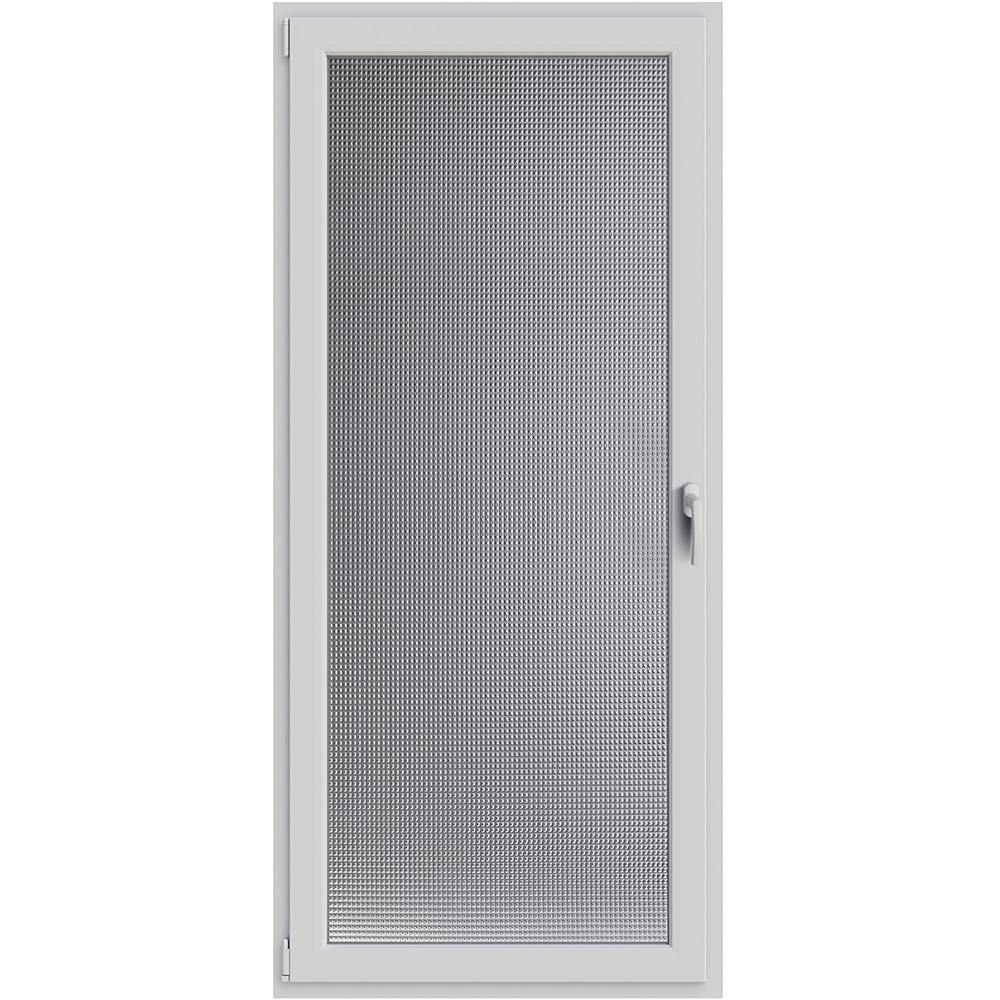 Usa balcon APLAST, cu geam, dreapta, PVC, 4 camere, 88 x 192 cm, alb