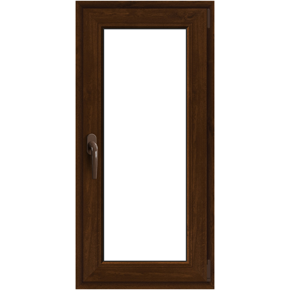 Fereastra termopan APLAST, PVC, 5 camere, 56 x 116 cm, deschidere oscilobatanta dreapta, maro