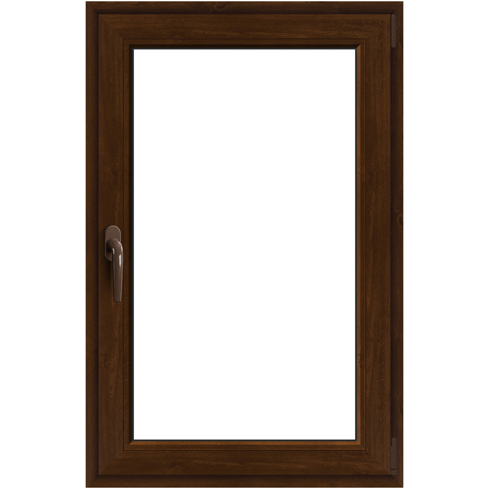 Fereastra termopan APLAST, PVC, 5 camere, 86 x 116 cm, deschidere oscilobatanta dreapta, maro