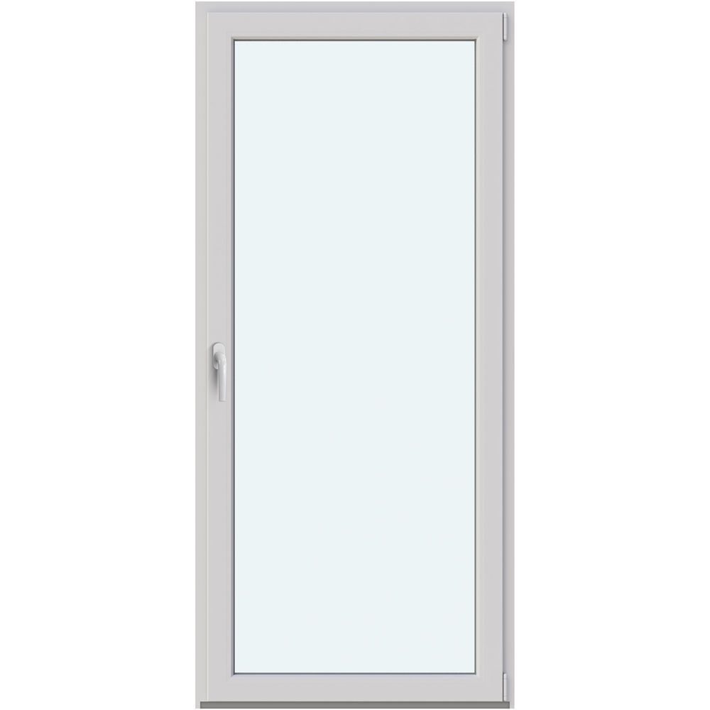 Usa balcon APLAST, cu geam, dreapta, PVC, 88 x 192 cm, alb
