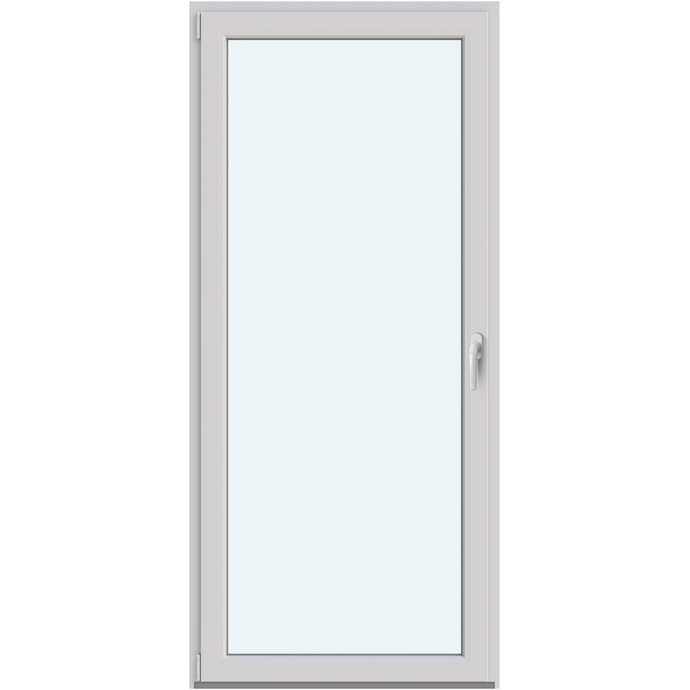Usa balcon APLAST, cu geam, stanga, PVC, 88 x 192 cm, alb