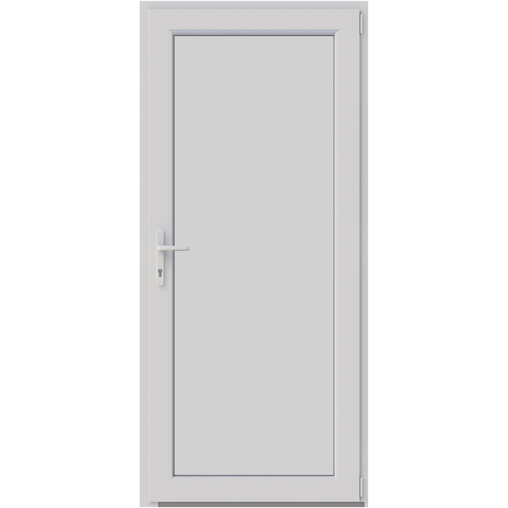 Usa intrare APLAST, fara geam, dreapta, PVC, 88 x 195 cm, alb