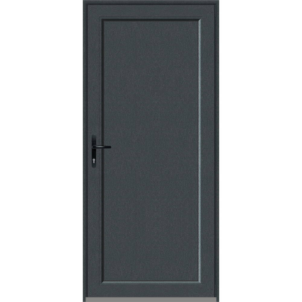 Usa intrare APLAST, fara geam, dreapta, PVC, 88 x 195 cm, gri antracit