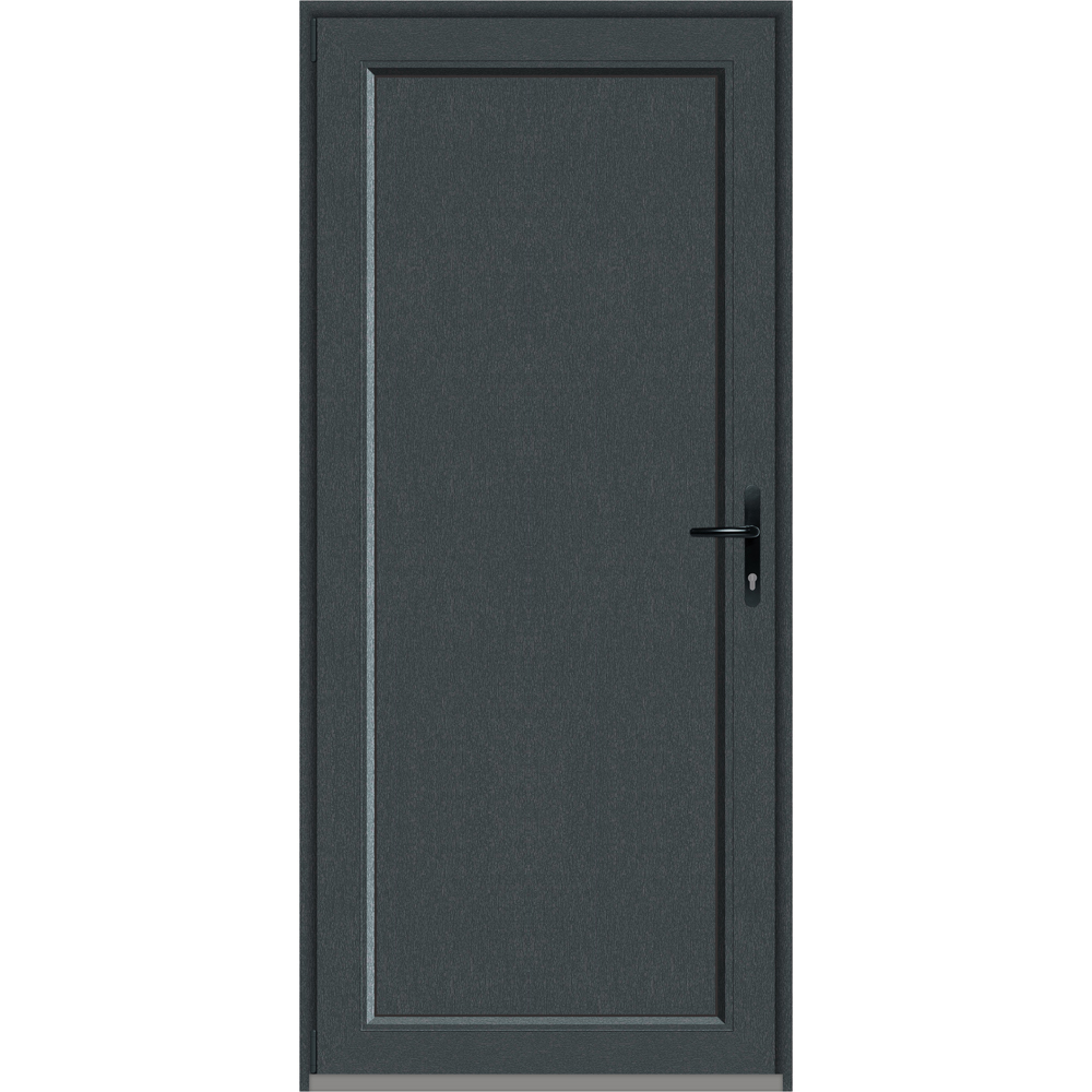 Usa intrare APLAST, fara geam, stanga, PVC, 88 x 195 cm, gri antracit