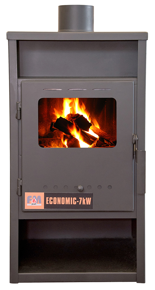 Semineu economic pe lemne, 7 kW, 41 x 41 x 85 cm