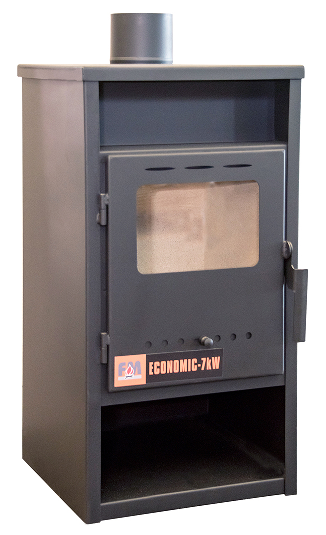 Semineu economic pe lemne, 7 kW, 41 x 41 x 85 cm