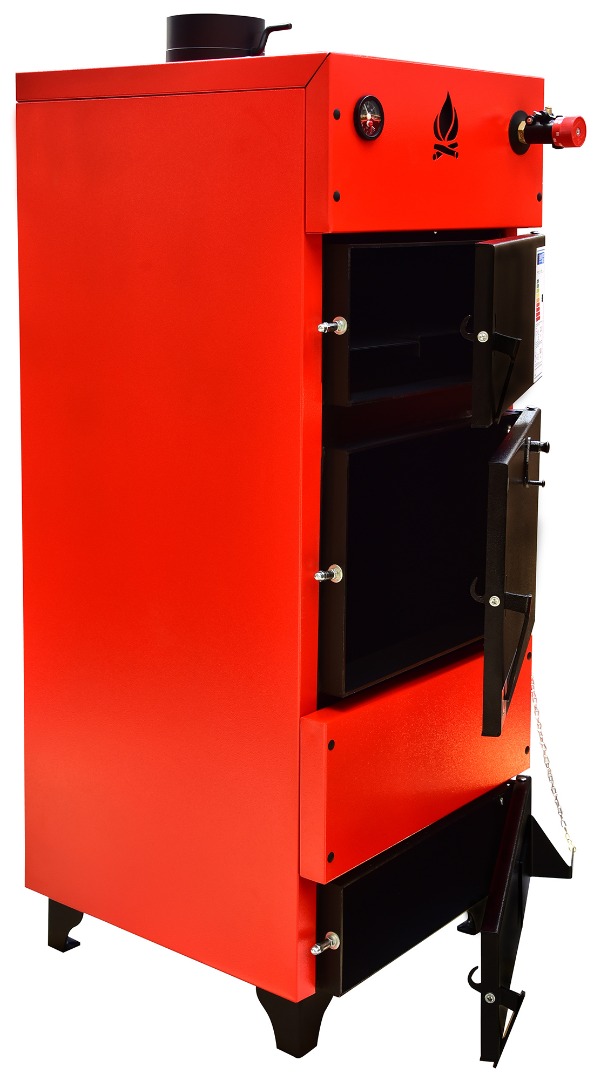 Cazan pe lemne din otel Eco 37, 37 kW, 147 x 53 x 59 cm