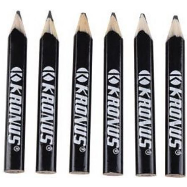 Set creioane dulgher KRONUS, lemn, negru, 6 buc