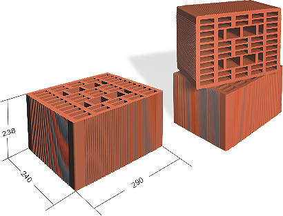 Caramida exterior DUROTHERM, 29 x 24 x 23.8 cm