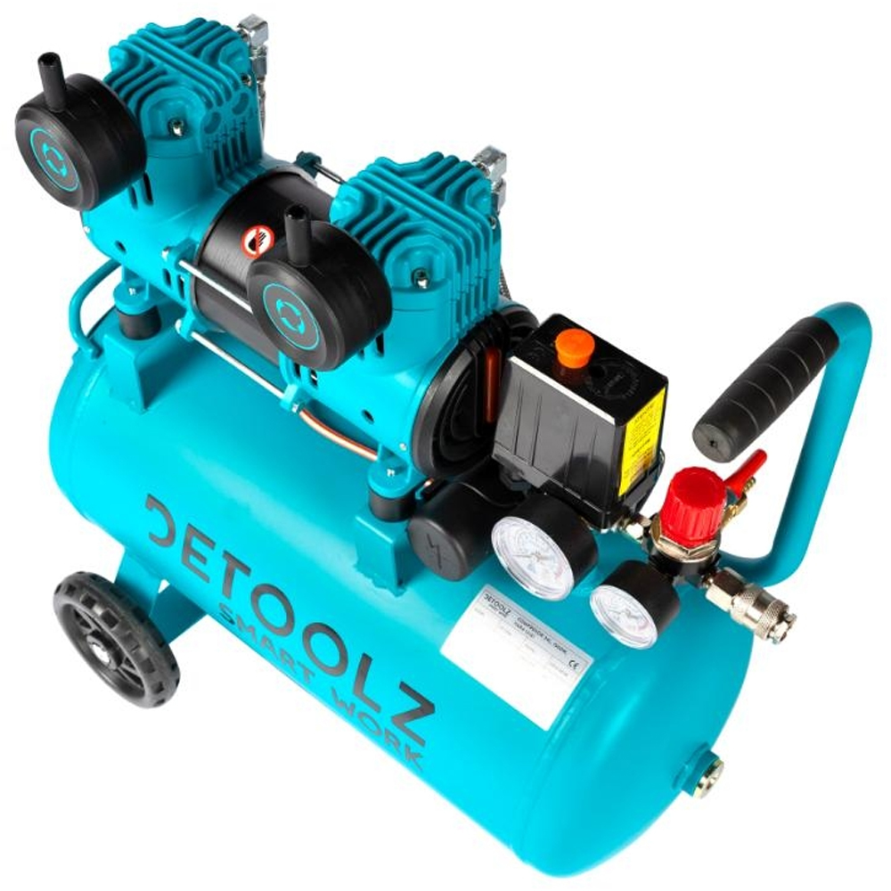 Compresor aer DETOOLZ DZ-C334, fara ulei, 1500W, 24l, 154 l/min, 8 bar