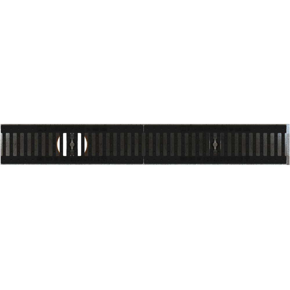 Rigola VODALAND, beton, gratar fonta, Cl C250, trafic auto, D110 mm, 100 x 12.5 x 14 cm