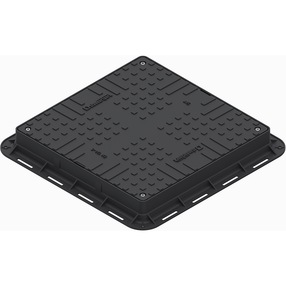 Capac VODALAND 3548520, polipropilena, A15, 330 x 330 mm, negru