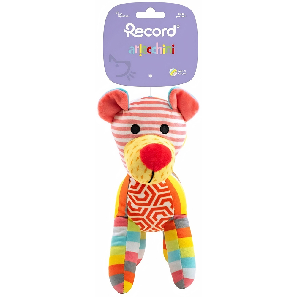 Jucarie plus pentru caini RECORD Arlecchini, 25 cm, multicolor