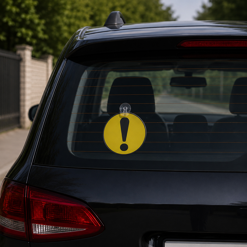Set Semn auto "Incepator" Creative Sign, 9.5 cm
