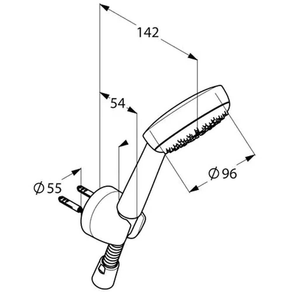 Set dus para KLUDI Logo 6801005-00WR9, 1 functie, crom