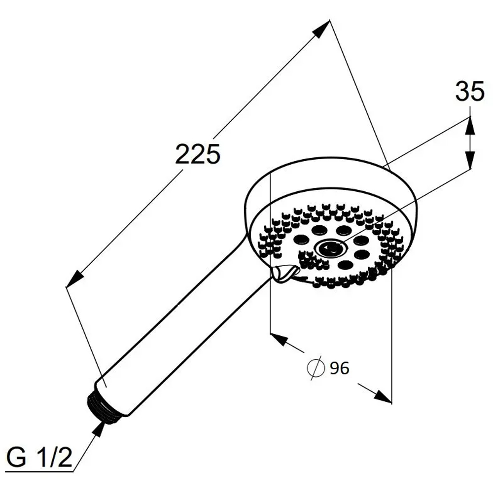 Para dus KLUDI Logo 6830005-00WR, 3 functii, crom