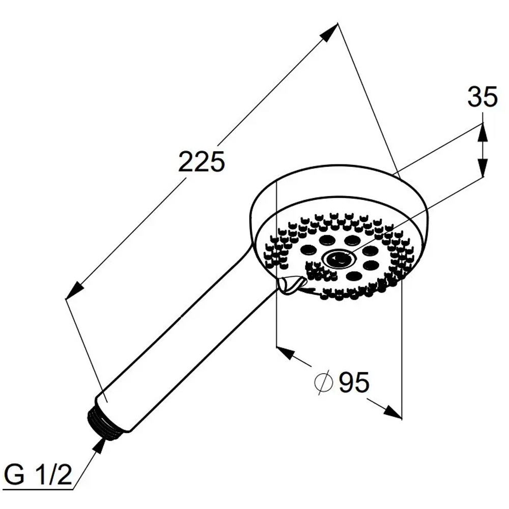 Para dus KLUDI Logo 6830039-00, 3 functii, negru