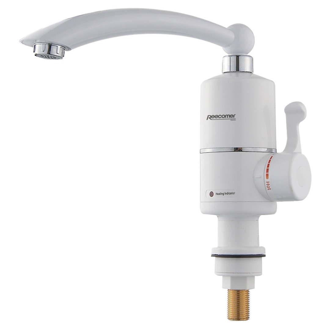 Robinet electric instant apa calda Reecomer, 3000W, afisaj Led, alb