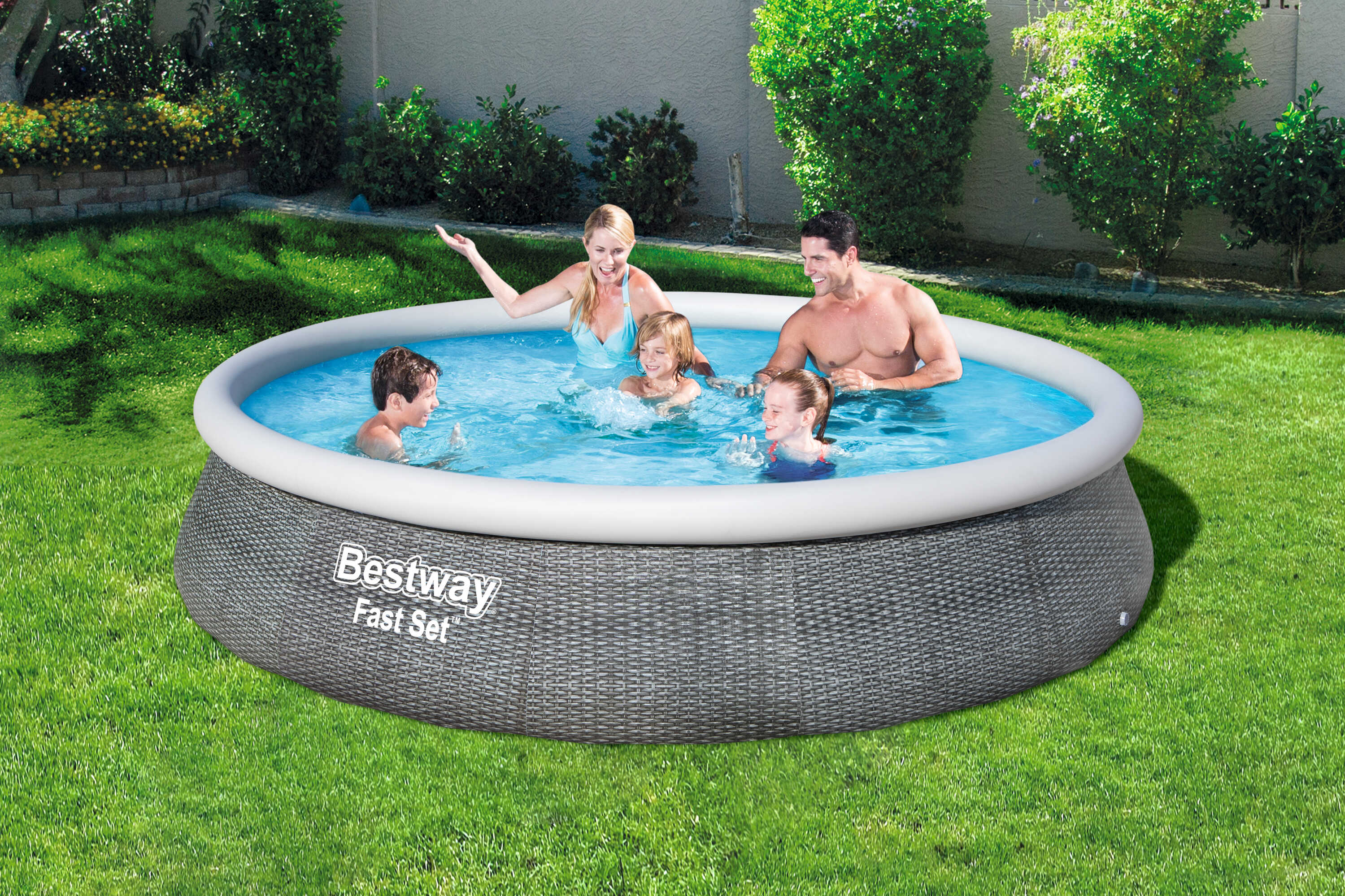 Piscina gonflabila BESTWAY Fast Set, rotunda, 396x84cm, 7340l