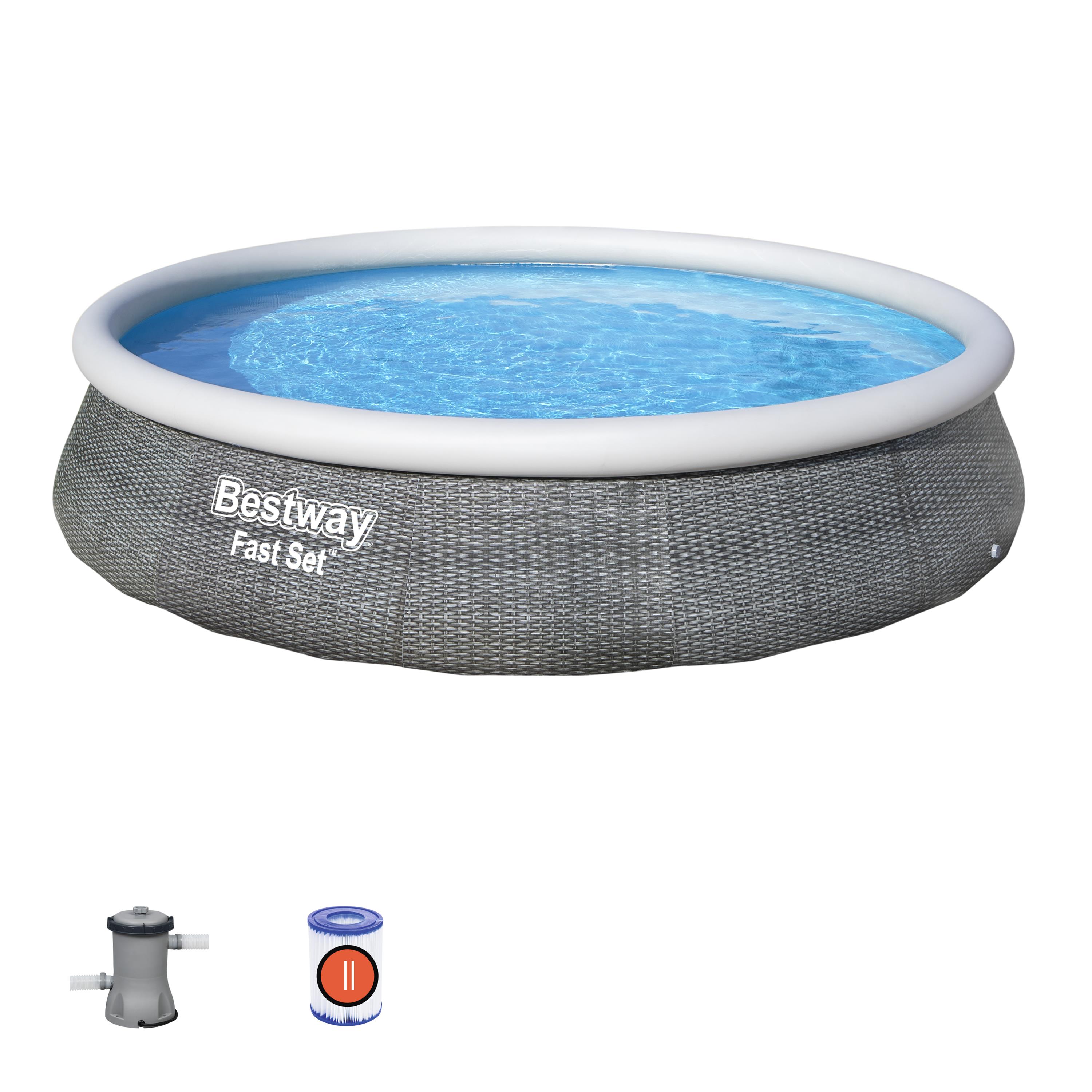 Piscina gonflabila BESTWAY Fast Set, rotunda, 396x84cm, 7340l