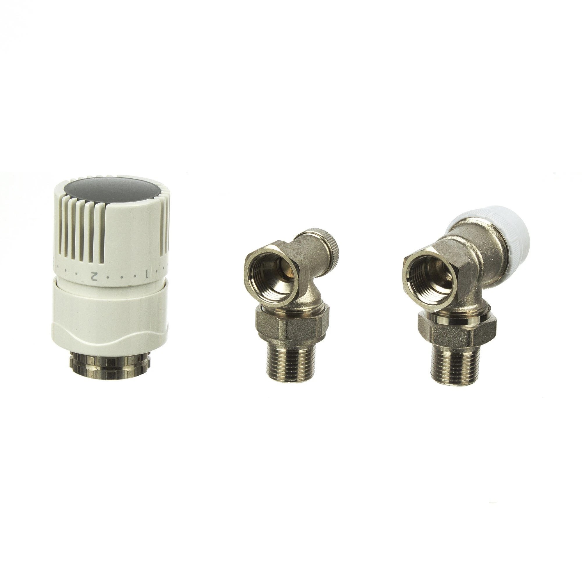 Set robineti si termostat Kruger KR-3D, tur-retur, 1/2"