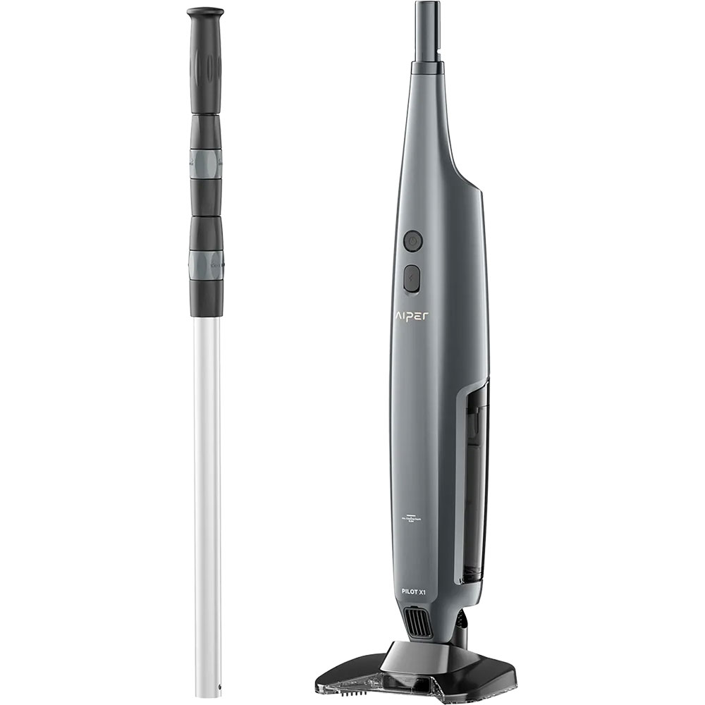 Aspirator pentru piscina AIPER Pilot X1, fara fir, autonomie 45 min, 40W, gri