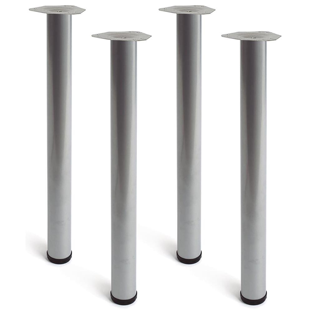 Set 4 picioare mobila 4406, otel, 71 cm, gri