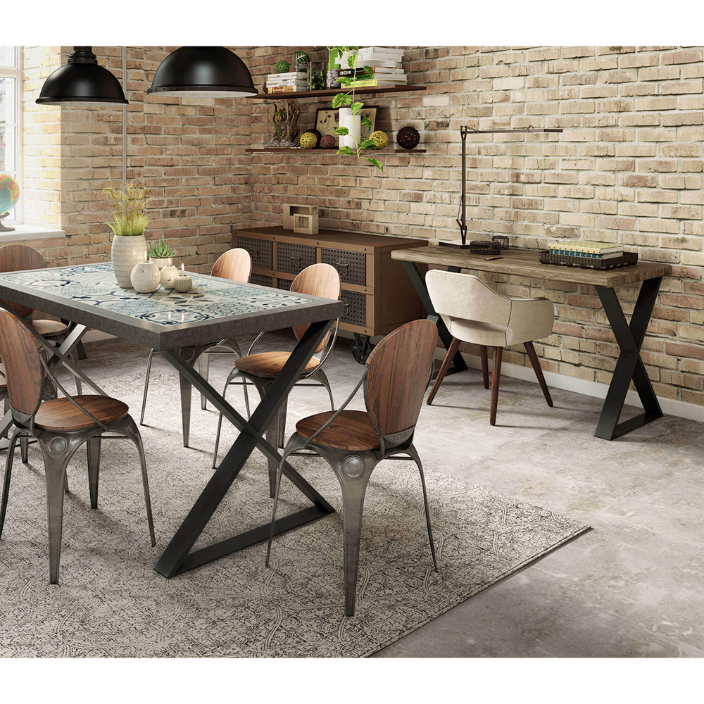 Picior masa stil industrial, 78 x 71 x 8 cm, negru