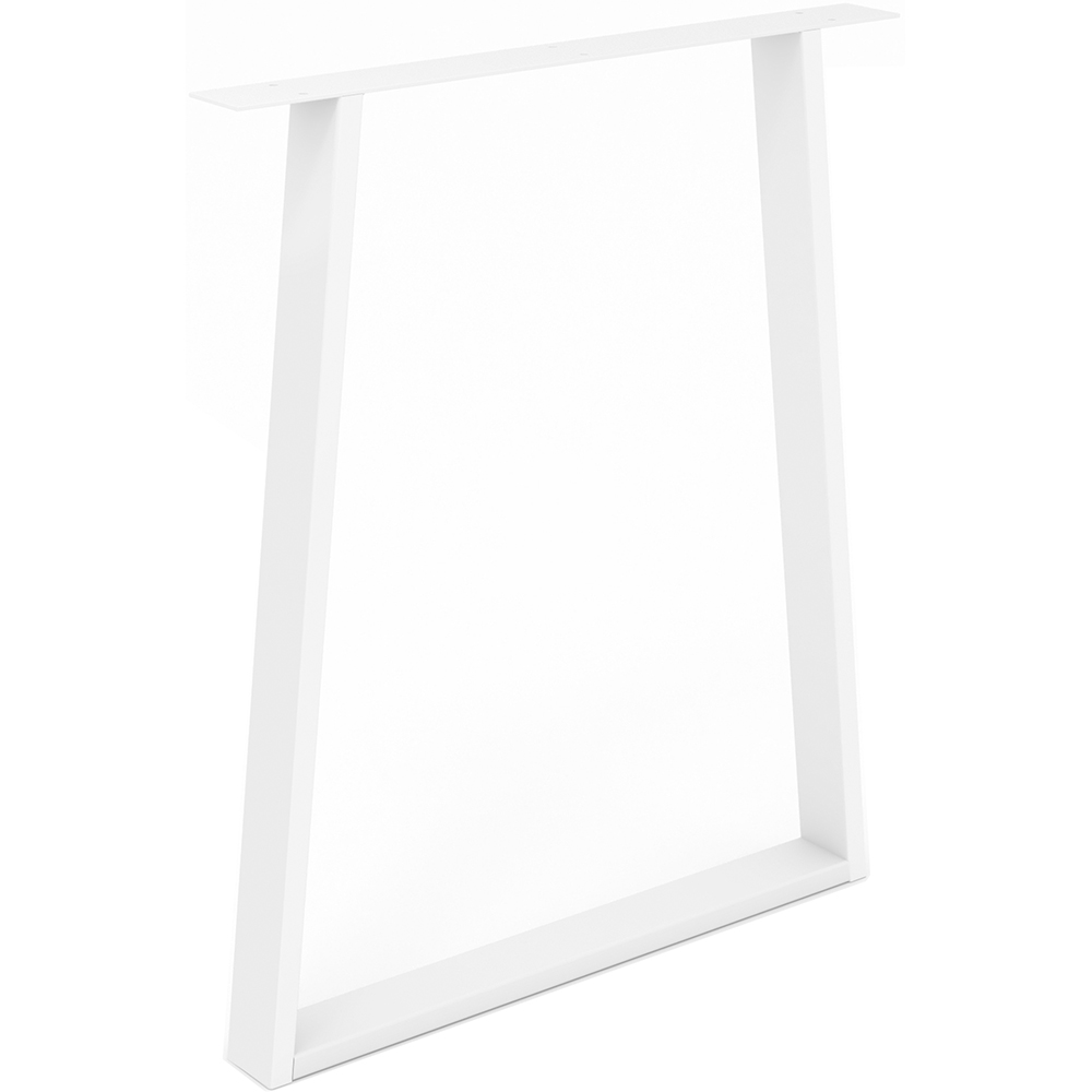 Picior masa stil industrial, 58 x 71.2 x 6 cm, trapez, alb