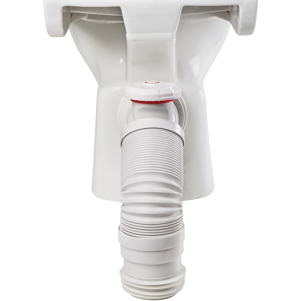 Racord WC antivacuum 2in1 WIRQUIN Air Connect 70725181, polipropilena, 260-475 mm, alb