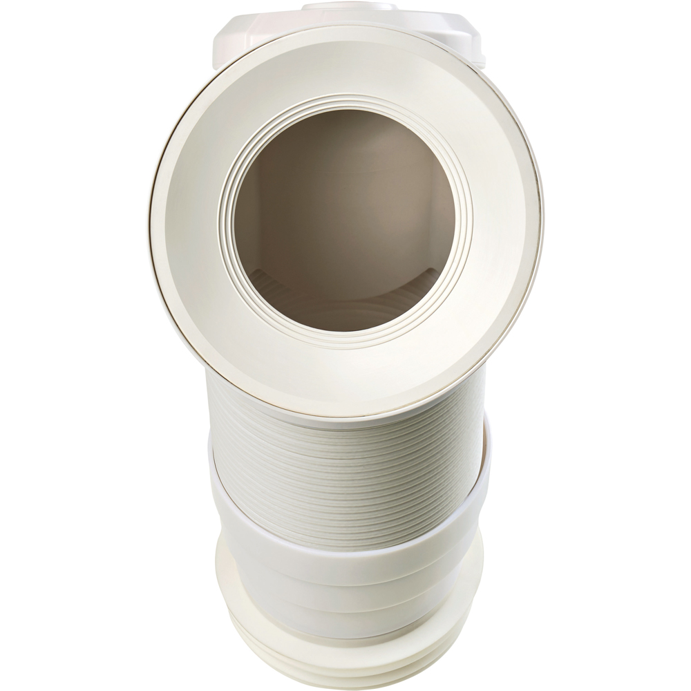 Racord WC antivacuum 2in1 WIRQUIN Air Connect 70725181, polipropilena, 260-475 mm, alb
