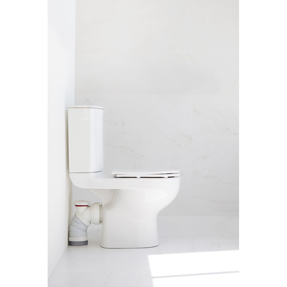 Racord WC antivacuum 2in1 WIRQUIN Air Connect 70725181, polipropilena, 260-475 mm, alb