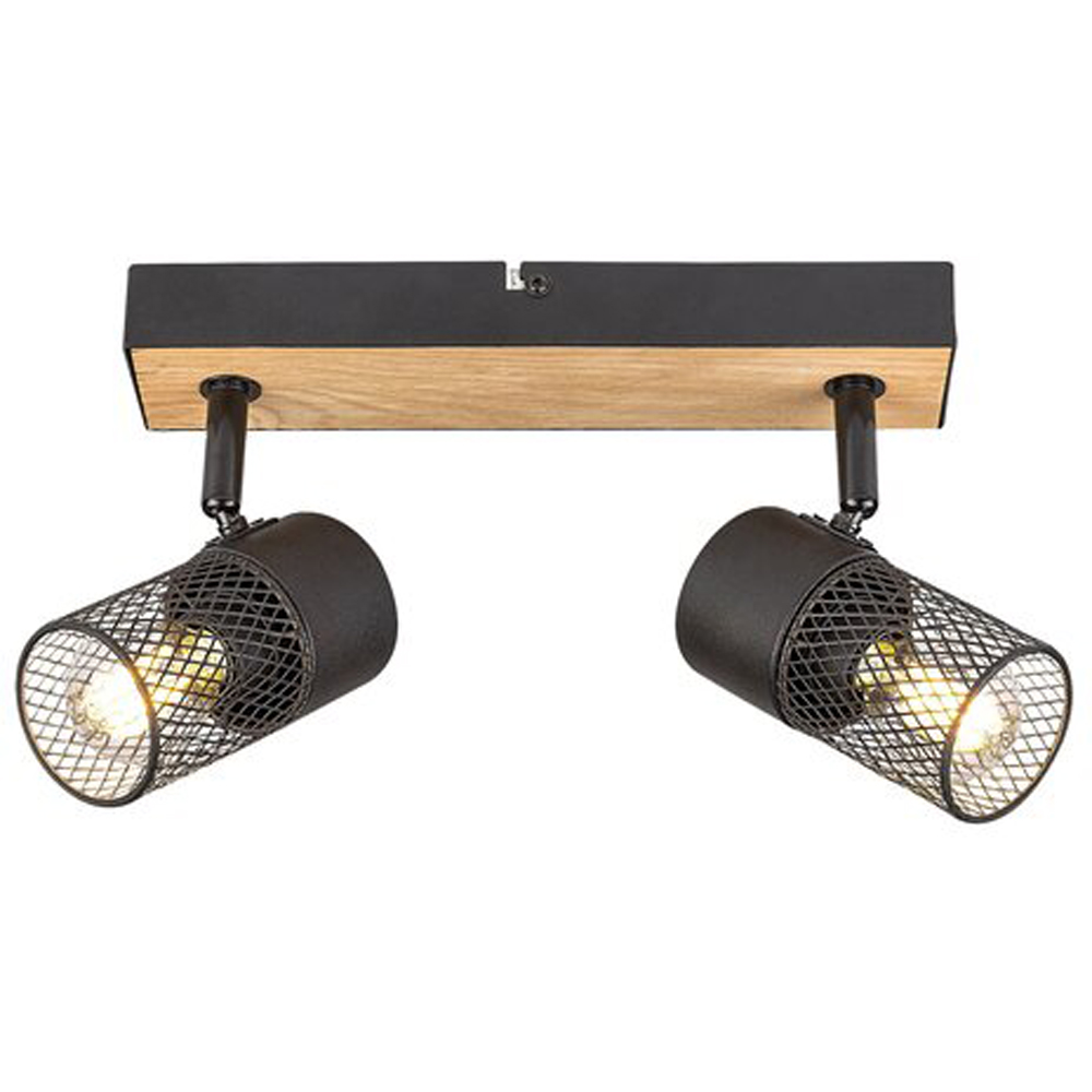 Plafoniera RABALUX Metta, E14, 2x40W, IP20, negru