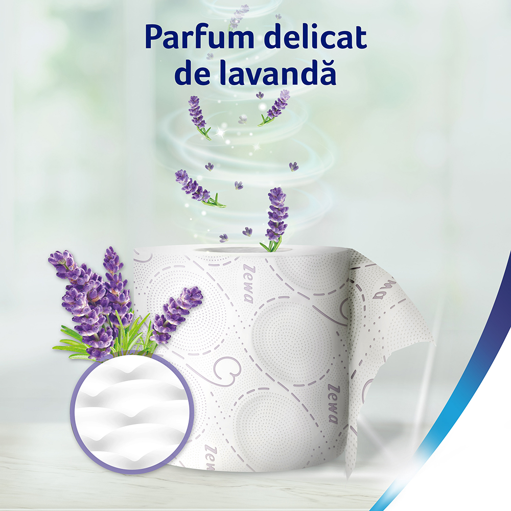 Hartie igienica ZEWA Deluxe Lavender dreams, 3 straturi, 16 role