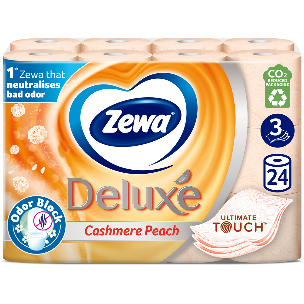 Hartie igienica ZEWA Deluxe Cashmere peach, 3 straturi, 24 role