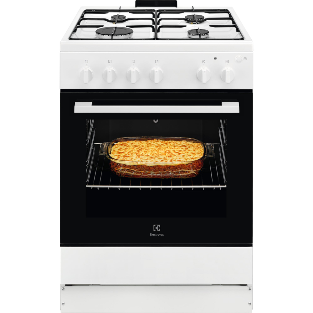 Aragaz ELECTROLUX LKG604012W, 4 arzatoare, Gaz, L 60 cm, Grill, Rotisor, alb
