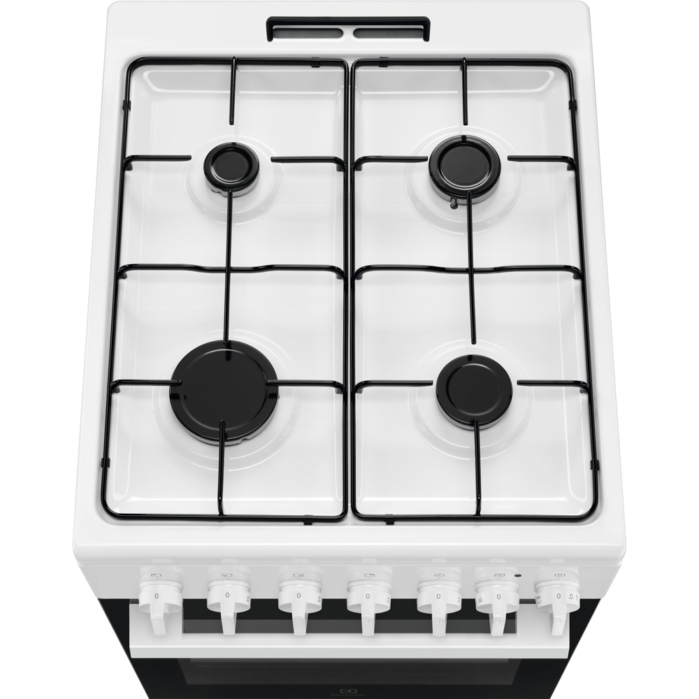 Aragaz ELECTROLUX LKK520032W, 4 arzatoare, Gaz + Electric, L 50 cm, Grill, alb