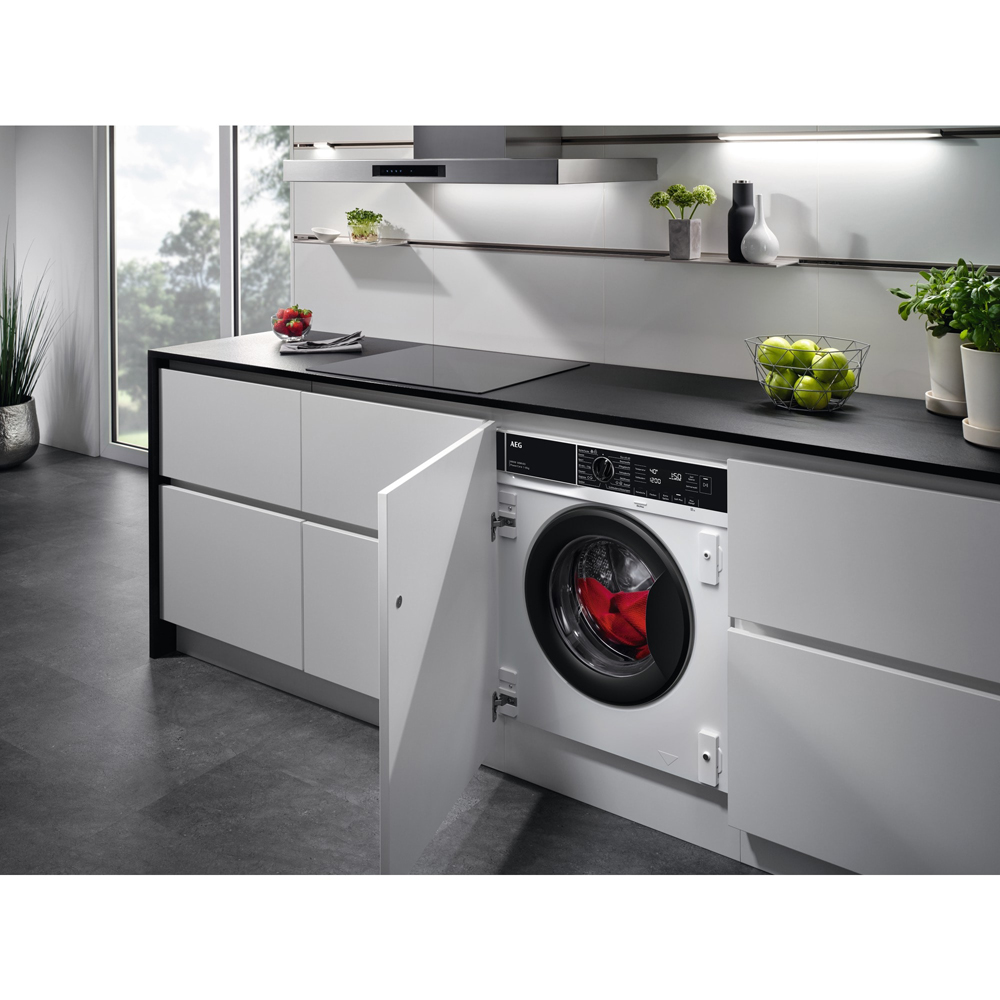 Masina de spalat rufe incorporabila cu uscator AEG L7WBE68SI Seria 7000, 8/4 kg, 1600rpm, Clasa B/D, alb
