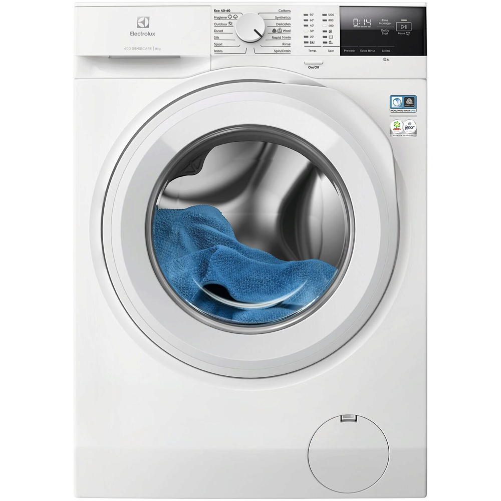Masina de spalat rufe frontala ELECTROLUX EW6F2281E, 8 kg, 1200rpm, Clasa A, alb