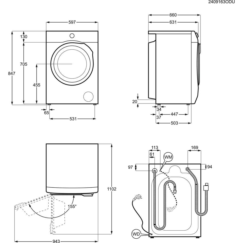 Masina de spalat rufe frontala cu uscator ELECTROLUX UltraCare 800 EW8W4402QE, 11/7 kg, 1400rpm, Clasa A/D, alb